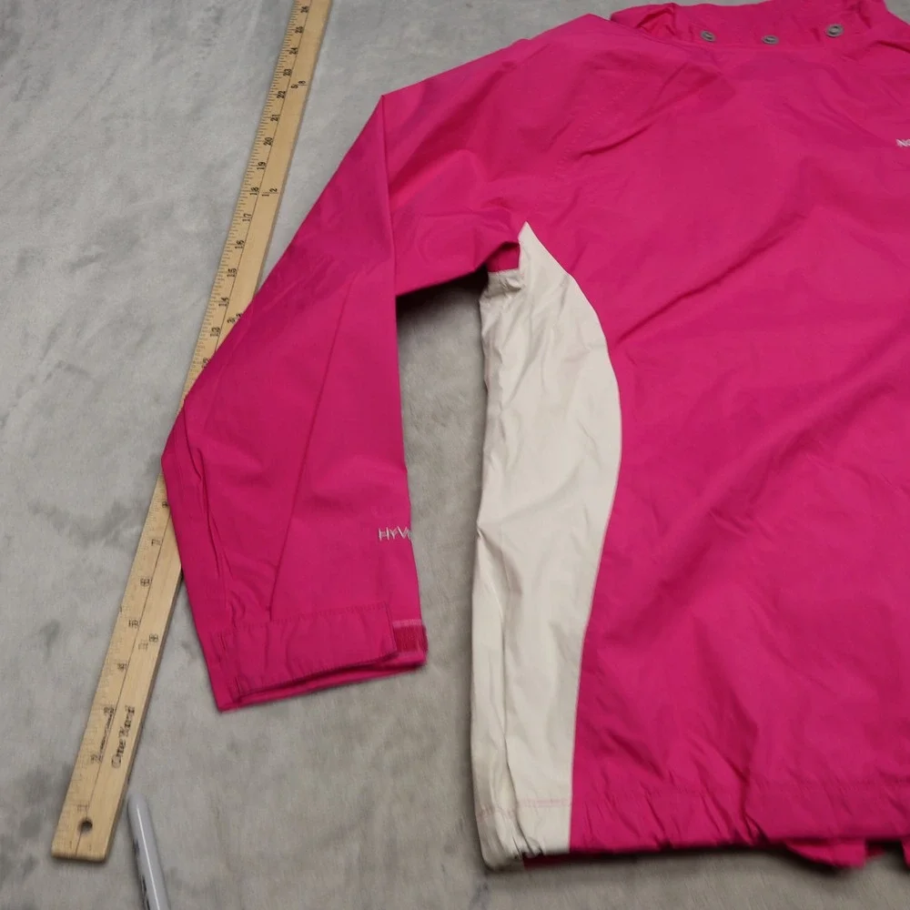 North Face Rain Jacket Girls Medium 10/12 Pink Waterproof Mesh Lined 3in1 Shell